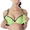 Image of Push Up Sports Bra with Zipper Overlay