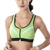 Image of Push Up Sports Bra with Zipper Overlay