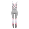 Image of Women's One Piece Yoga Fitness Jumpsuit - Gray and Pink