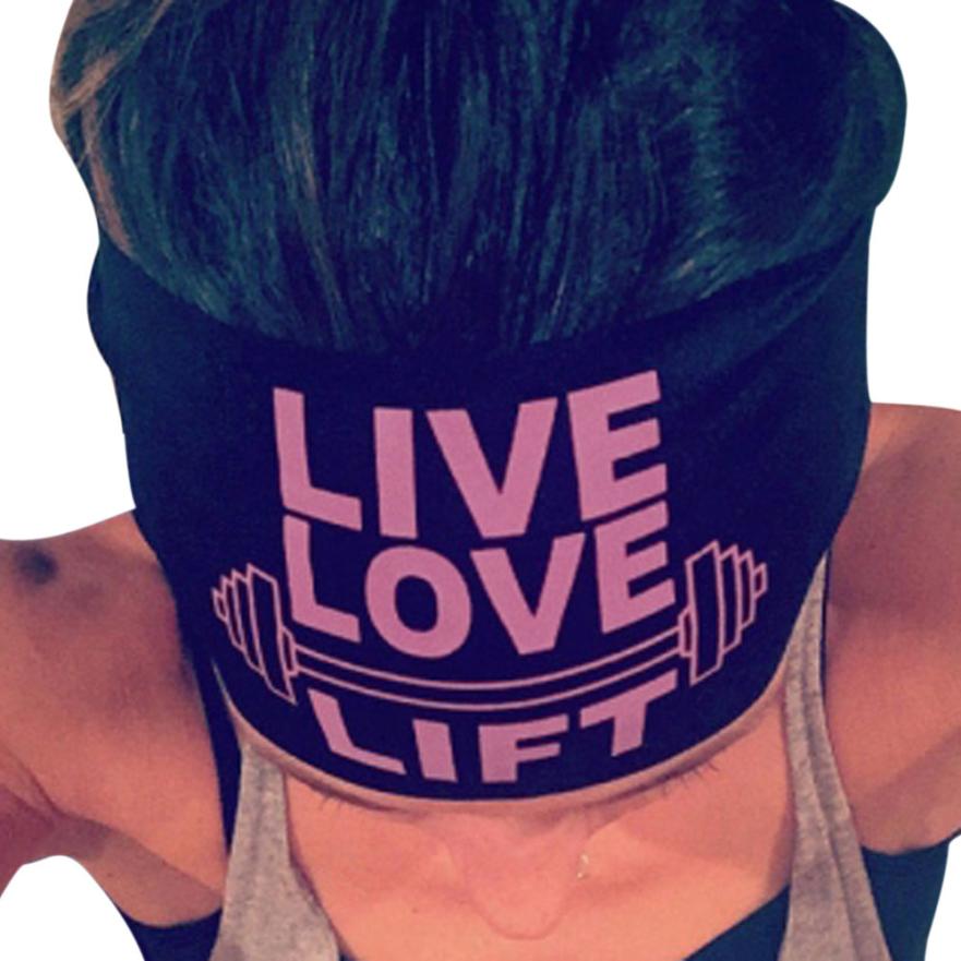 Hair & Sweatband - Live, Love, Lift