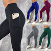Image of Women's Solid Workout Leggings with Pockets